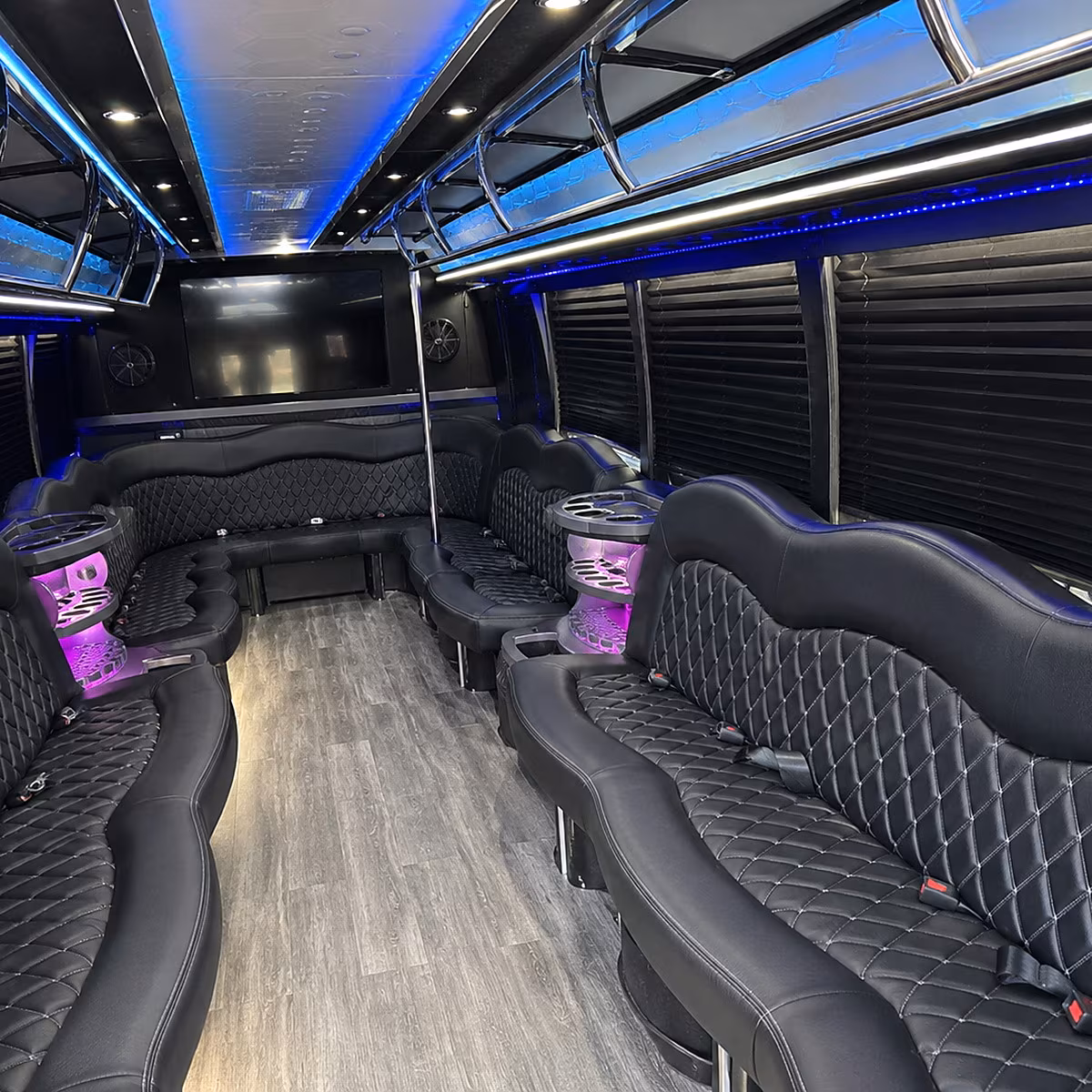 Augusta Concert & Music Festival Transportation party bus interior