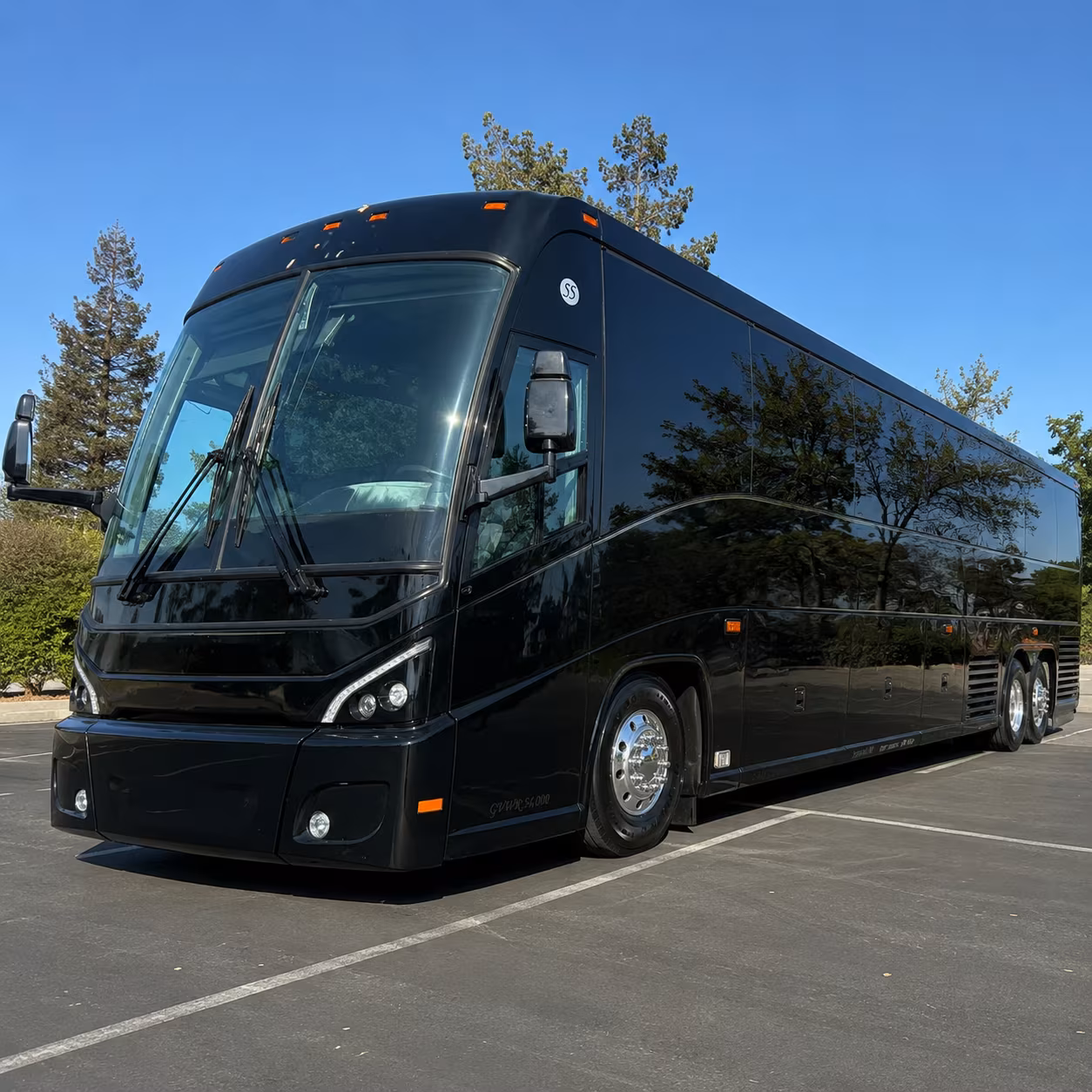 Augusta School Event Transportation party bus exterior