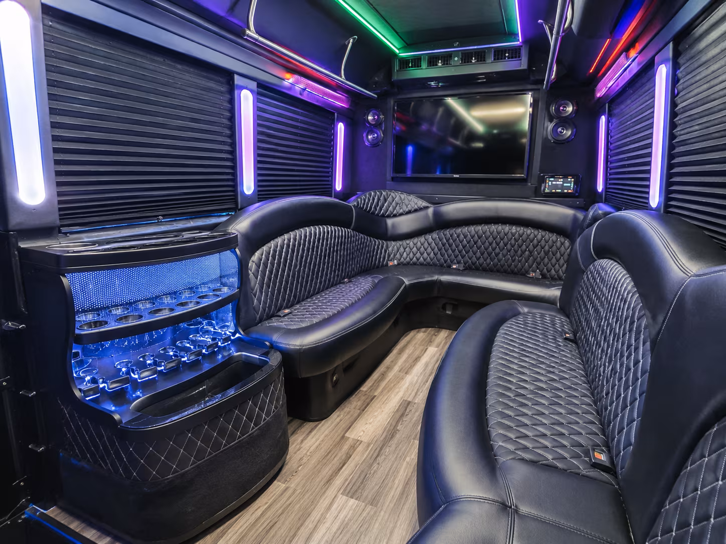 Augusta Sporting Event Transportation party bus exterior