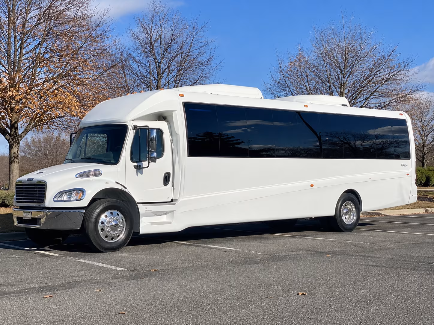 Augusta Sporting Event Transportation party bus exterior