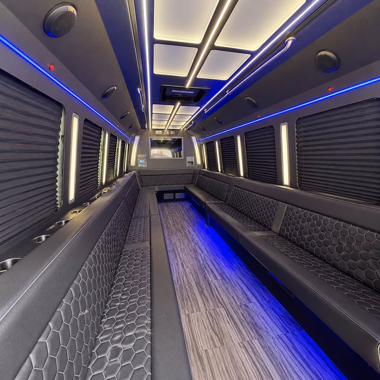 Augusta Sporting Event Transportation party bus interior