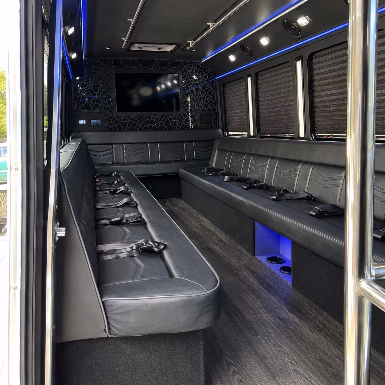 Augusta Wedding Transportation party bus exterior
