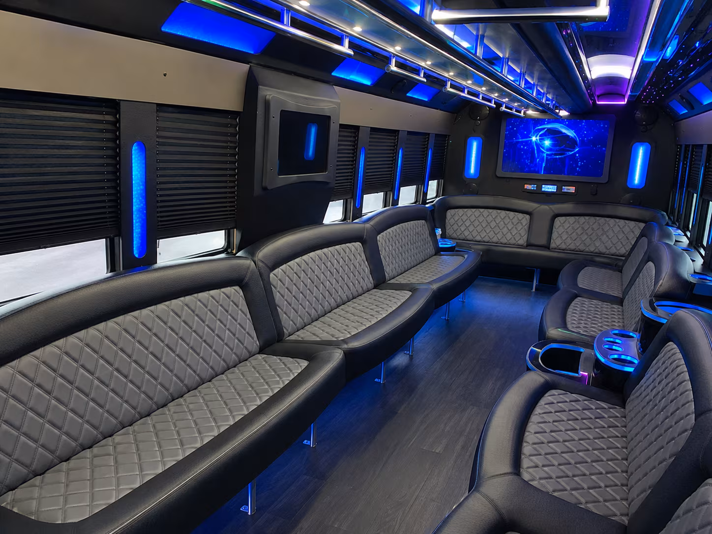 Augusta Wedding Transportation party bus exterior