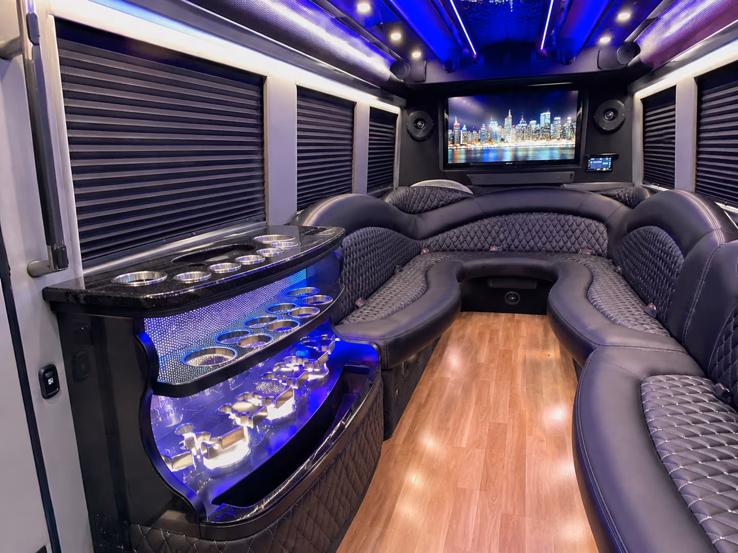 Augusta Wedding Transportation onboard seating