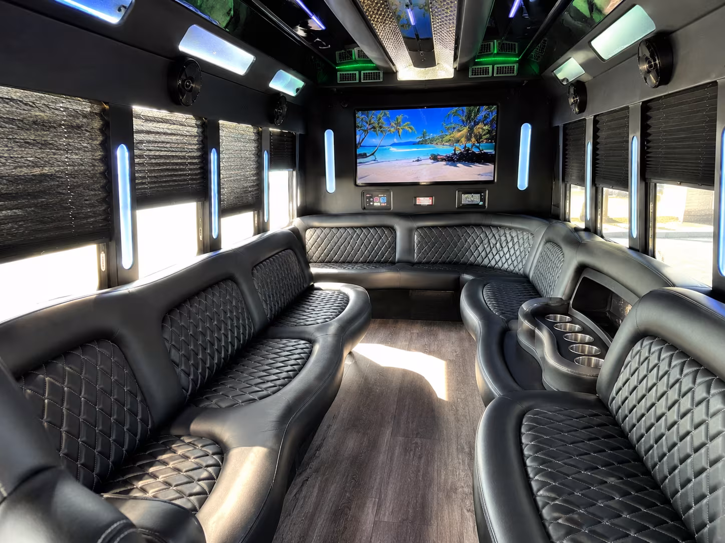 Augusta Winery Tour & Pub Crawl Transportation party bus interior