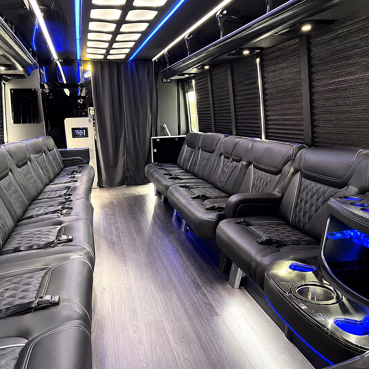 Augusta Winery Tour & Pub Crawl Transportation party bus interior