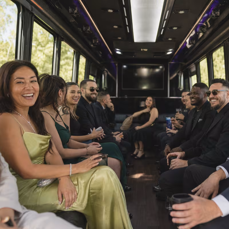 Black Mercedes Sprinter van staged for an Augusta Private Event Transportation group